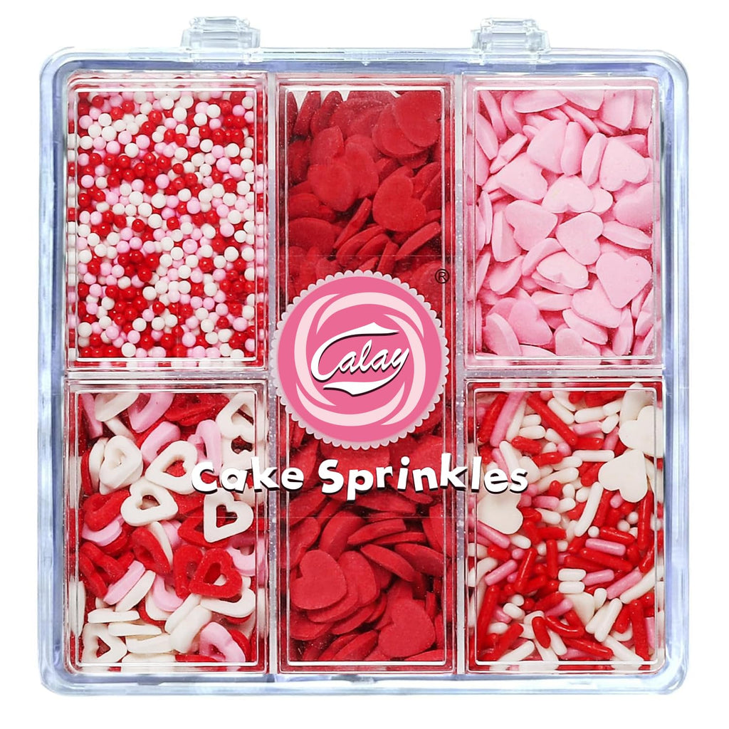 Valentine’s Hearts Jimmies Pearl Sprinkles Mix 4.6oz