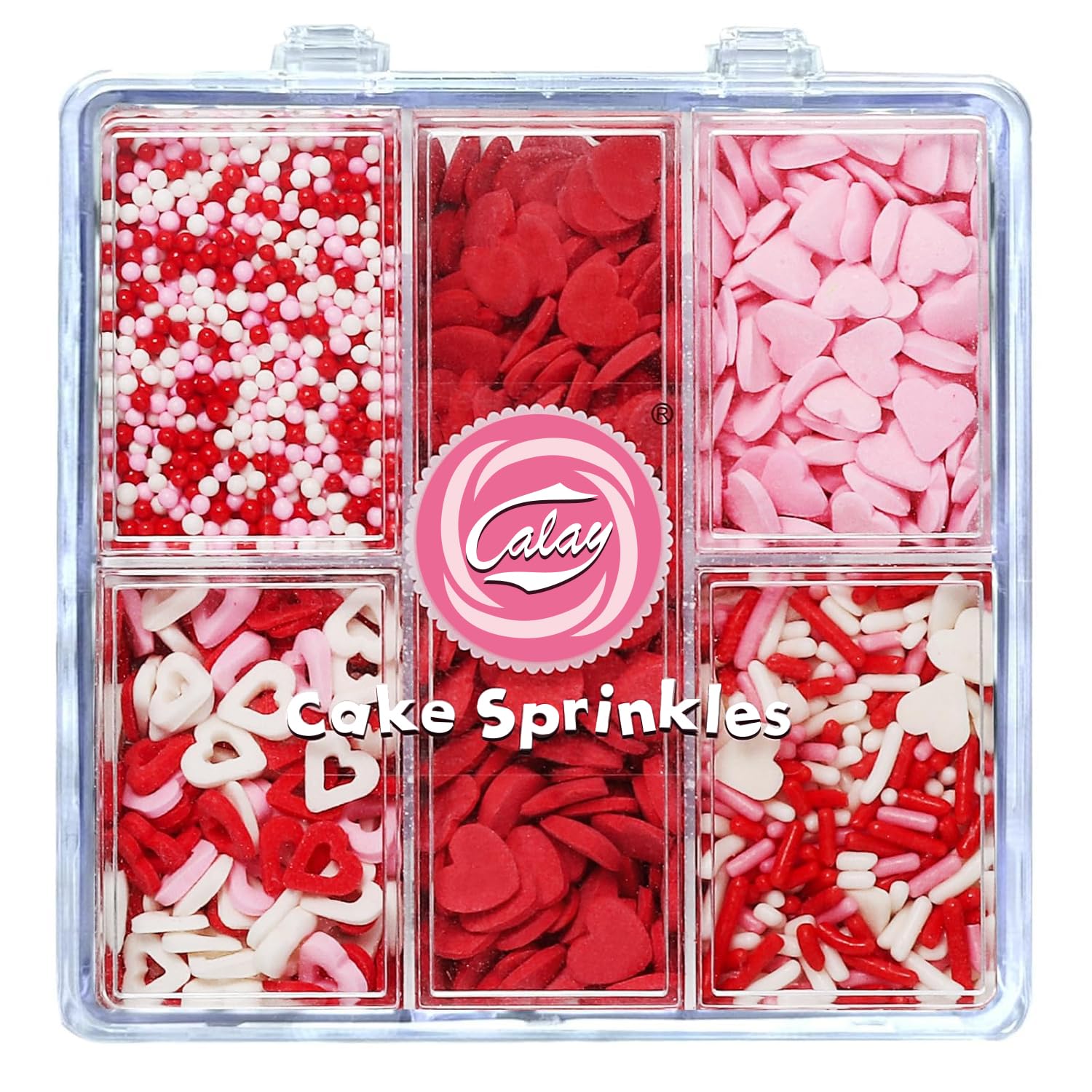 Valentine’s Hearts Jimmies Pearl Sprinkles Mix 4.6oz