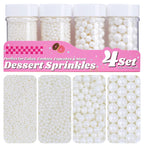 Sugar Pearls Set Silver White Black Blue Red Purple 11.3oz
