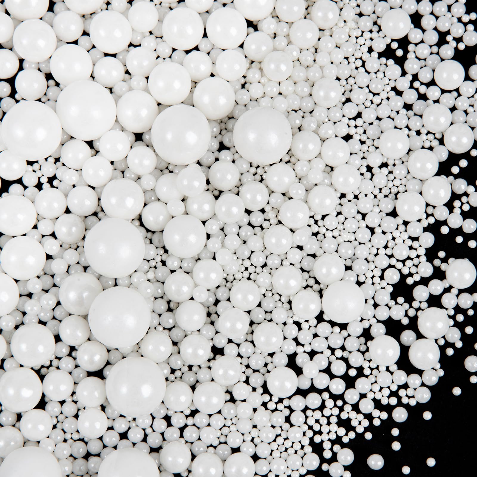 【5-piece set】White Sugar Pearls Edible Sprinkles 4.6oz*5