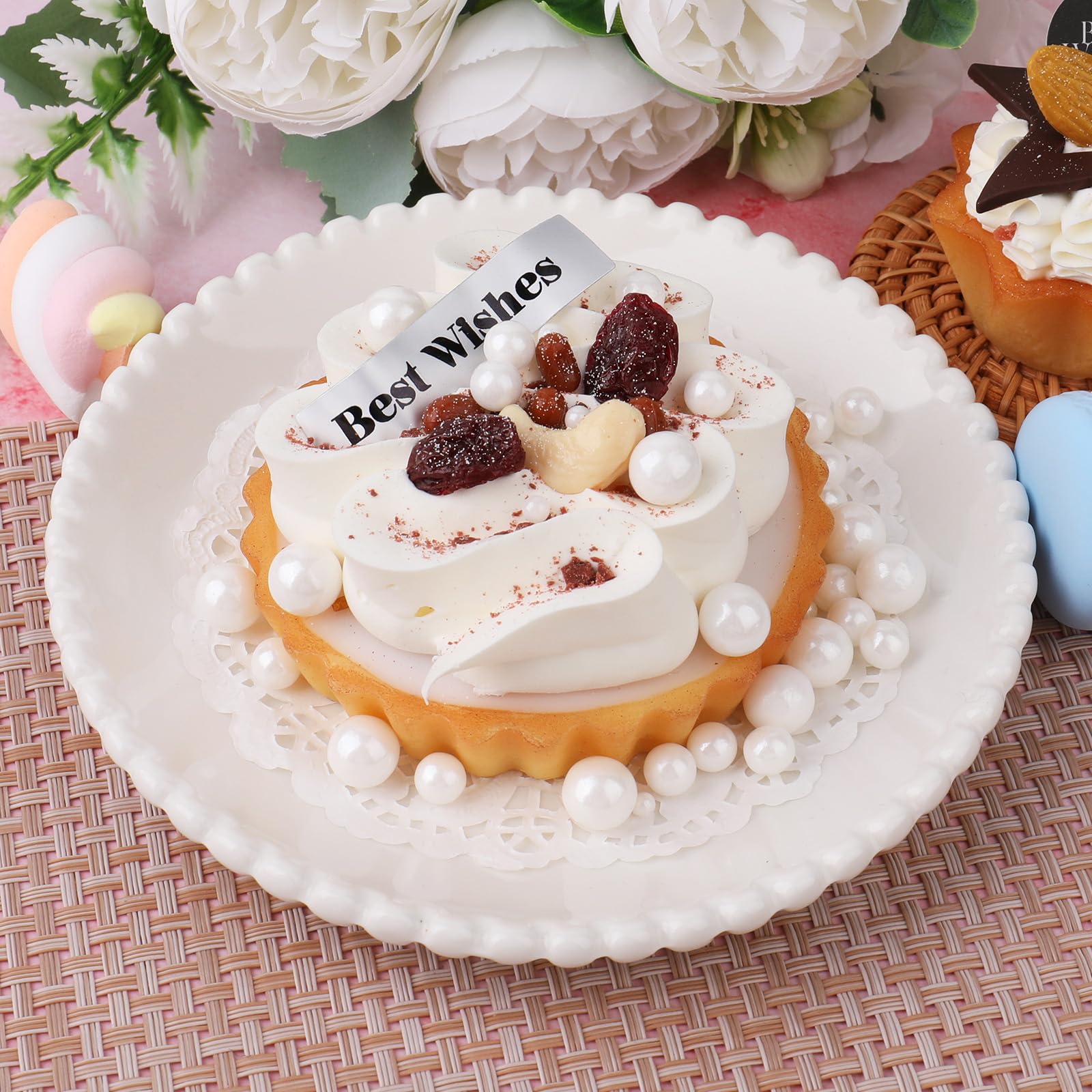 【5-piece set】White Sugar Pearls 5 Sizes Mix 4.6oz*5