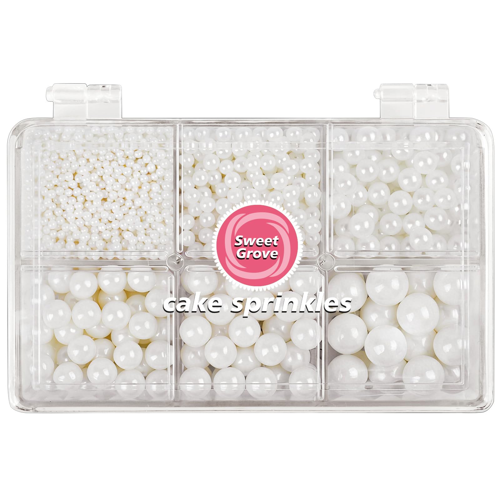 6-Compartment Box Multi-Size Pearl Sprinkles 6.53oz