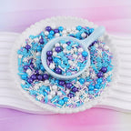 Winter Snowflake Sprinkles Blue White 4.6oz