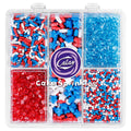 【5-piece set】Patriotic Red White Blue Sprinkles 6.5oz*5