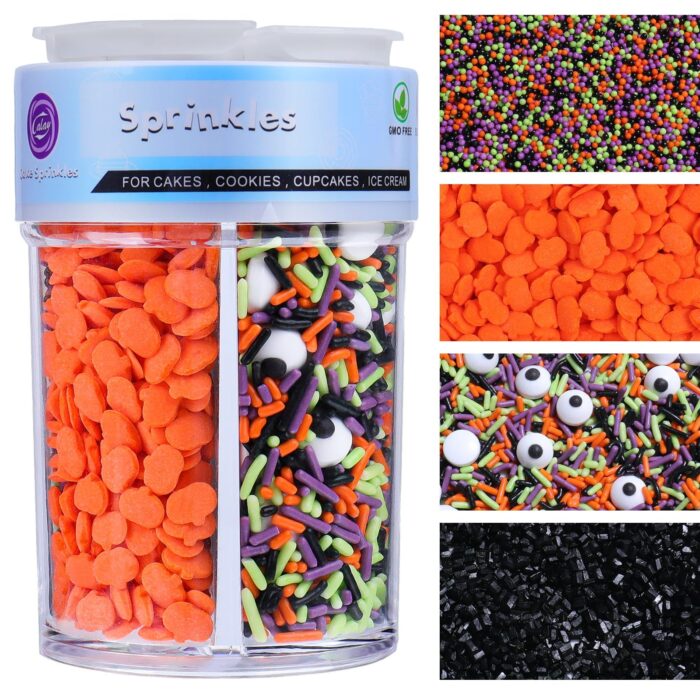 Halloween Eyeball Pumpkin Sprinkles Mix 8oz