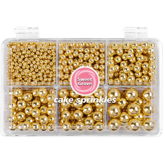 6-Compartment Box Multi-Size Pearl Sprinkles 6.53oz