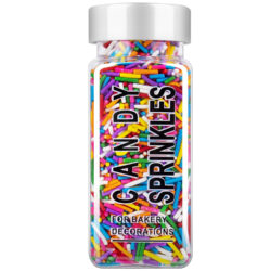 Rainbow Jimmies Sprinkles, Rainbow Sprinkles for Cake Decorating, Edible Sprinkle Mix for Baking, Ice Cream Toppings, Cupcakes, Cookies, Donuts