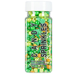 St Patrick's Day Sprinkles, Green Shamrock Sprinkles for Cake Decorating, Edible Sprinkle Mix for Baking, Ice Cream, Cookies, Cupcake Topper, 3.53oz