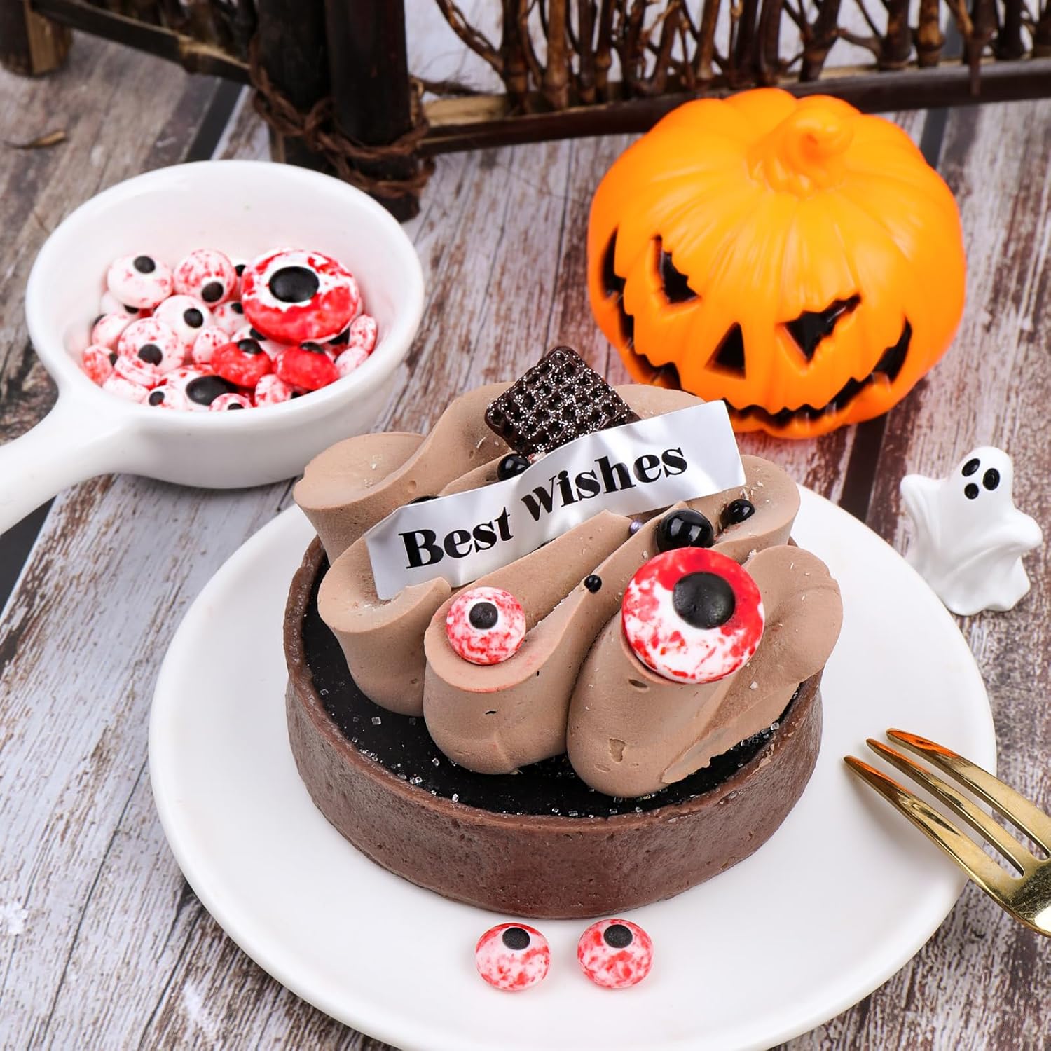 Halloween Sprinkles Edible Candy Eyes, 130g/4.6oz Bloody Red Eyeball Sprinkles for Decorating, Cupcake, Ice Cream, Donuts toppers 7mm 1cm 2cm - Image 8