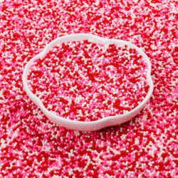 Valentines Sprinkles for Baking - White & Pink Pearls Sprinkles with Jimmies for Cookies, Cakes, Cupcakes & Donuts, Valentines Day Decor| Mixed Size, 4.58oz (130g)