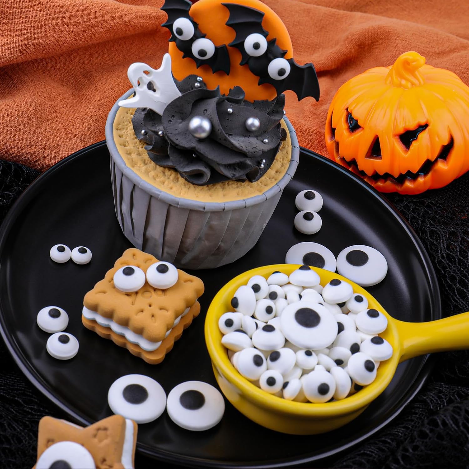 Halloween Sprinkles Edible Candy Eyes, 130g/4.6oz Bloody Red Eyeball Sprinkles for Decorating, Cupcake, Ice Cream, Donuts toppers 7mm 1cm 2cm - Image 11