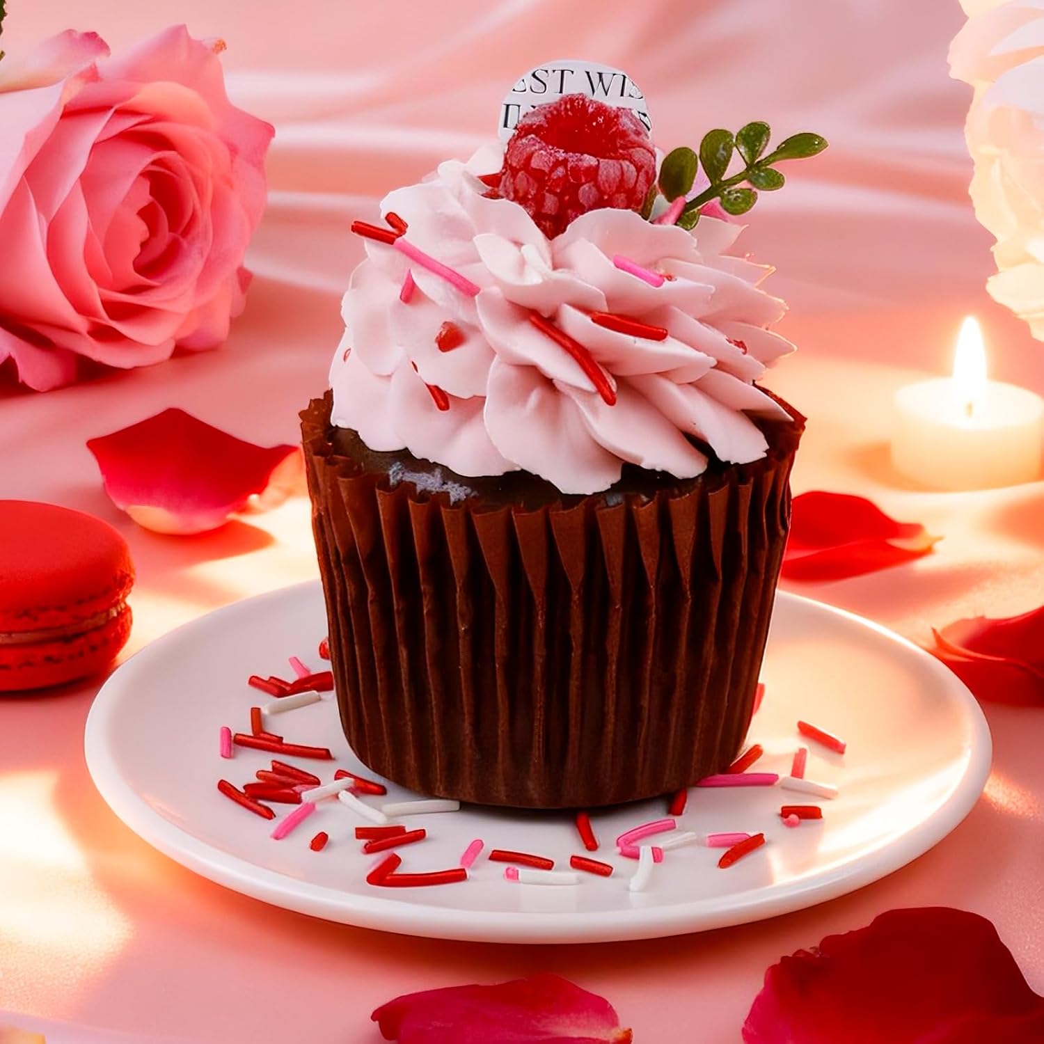 Valentines Sprinkles, 8.8oz Heart Sprinkles for Cake Decorating, 5-Cell Red Pink White Heart Nonpareils Jimmies Mix for Baking, Cookie, Cupcake, Ice Cream, Wedding Party Valentines Supplies - Image 3