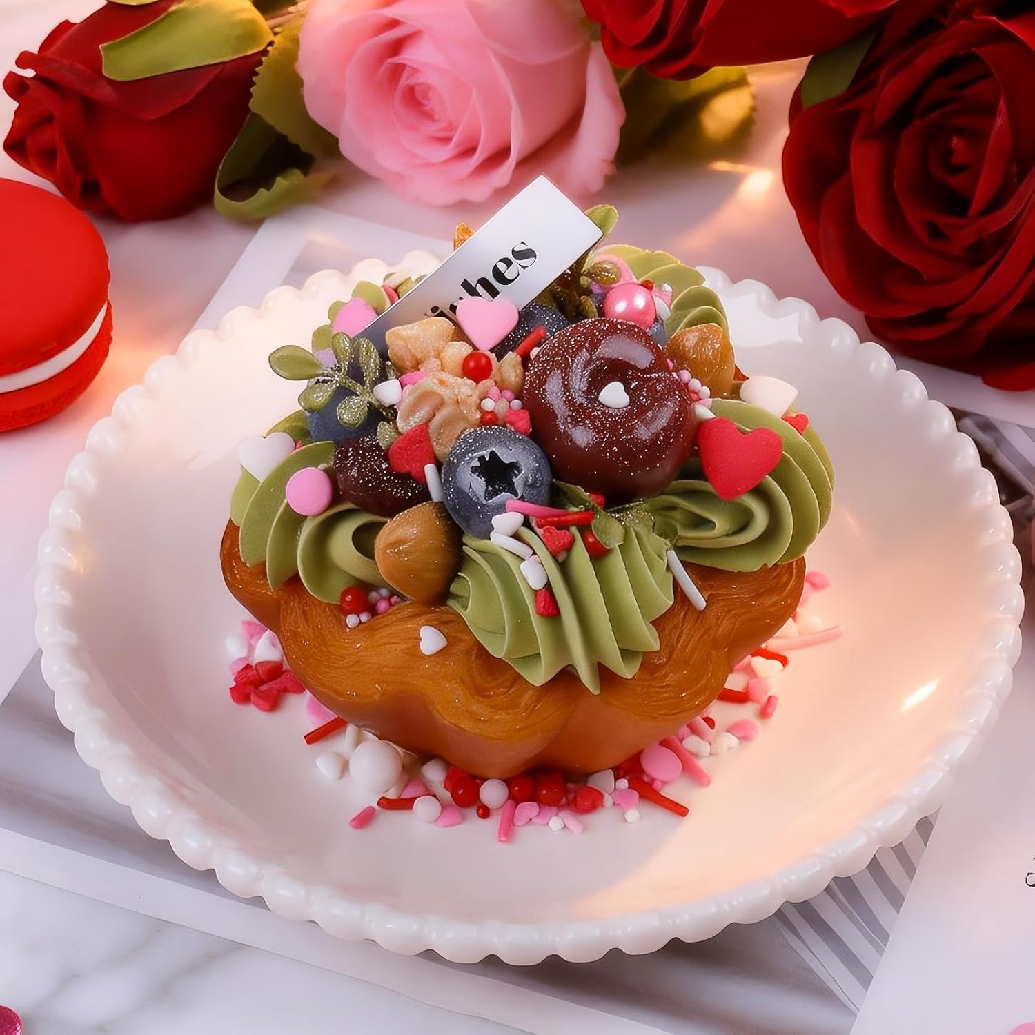 Valentines Sprinkles for Baking - White & Pink Pearls Sprinkles with Jimmies for Cookies, Cakes, Cupcakes & Donuts, Valentines Day Decor| Mixed Size, 4.58oz (130g) - Image 9