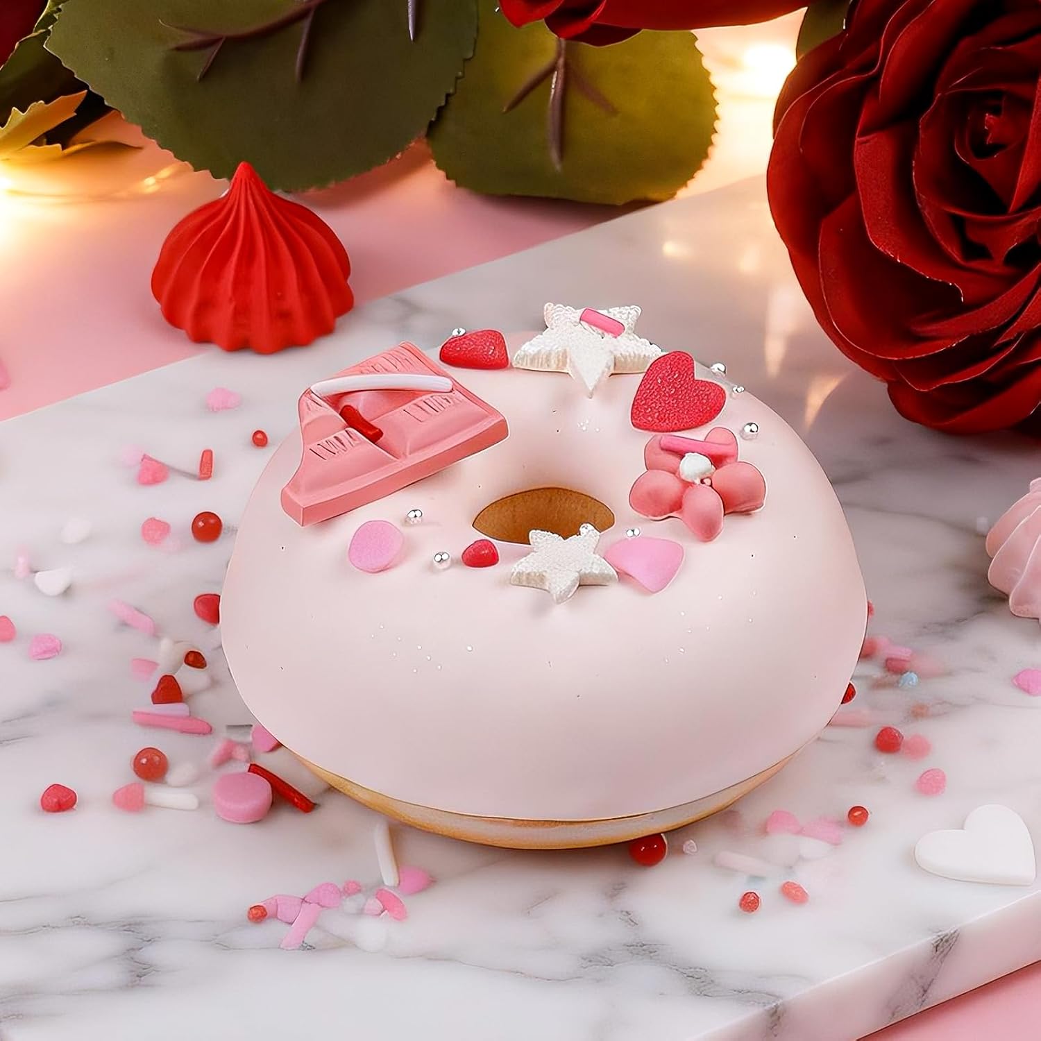 Valentines Sprinkles for Baking - White & Pink Pearls Sprinkles with Jimmies for Cookies, Cakes, Cupcakes & Donuts, Valentines Day Decor| Mixed Size, 4.58oz (130g) - Image 8