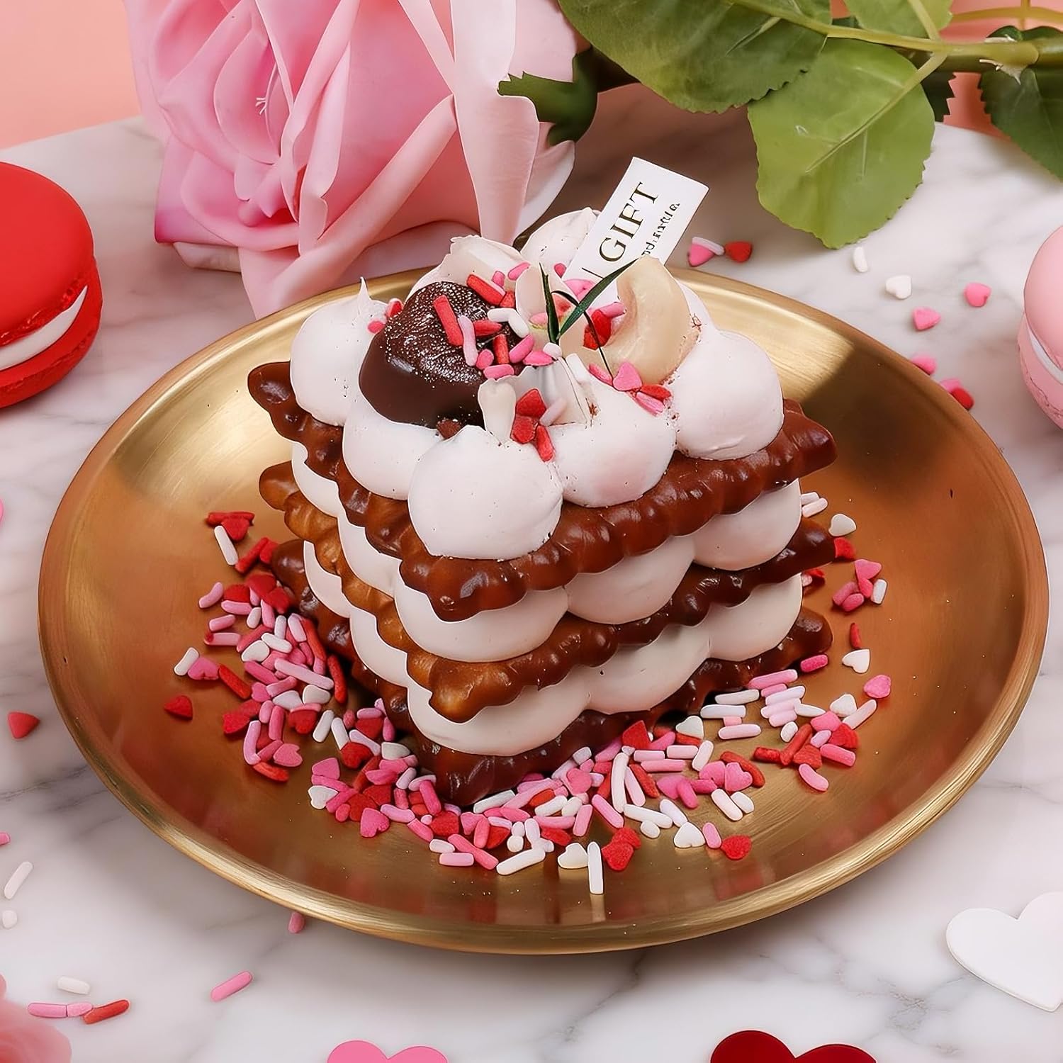 Valentines Sprinkles for Baking - White & Pink Pearls Sprinkles with Jimmies for Cookies, Cakes, Cupcakes & Donuts, Valentines Day Decor| Mixed Size, 4.58oz (130g) - Image 4