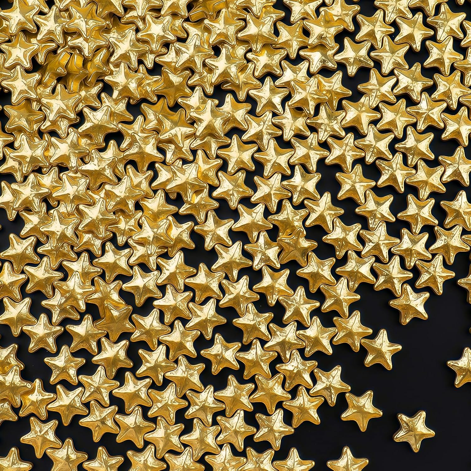 Star Sprinkles, Edible Candy Stars for Cake Decorating, Cupcakes, Cookies & Desserts, 4.6oz Shiny Metallic Gold Sprinkles for Christmas, Graduation, Birthday, Holiday Baking
