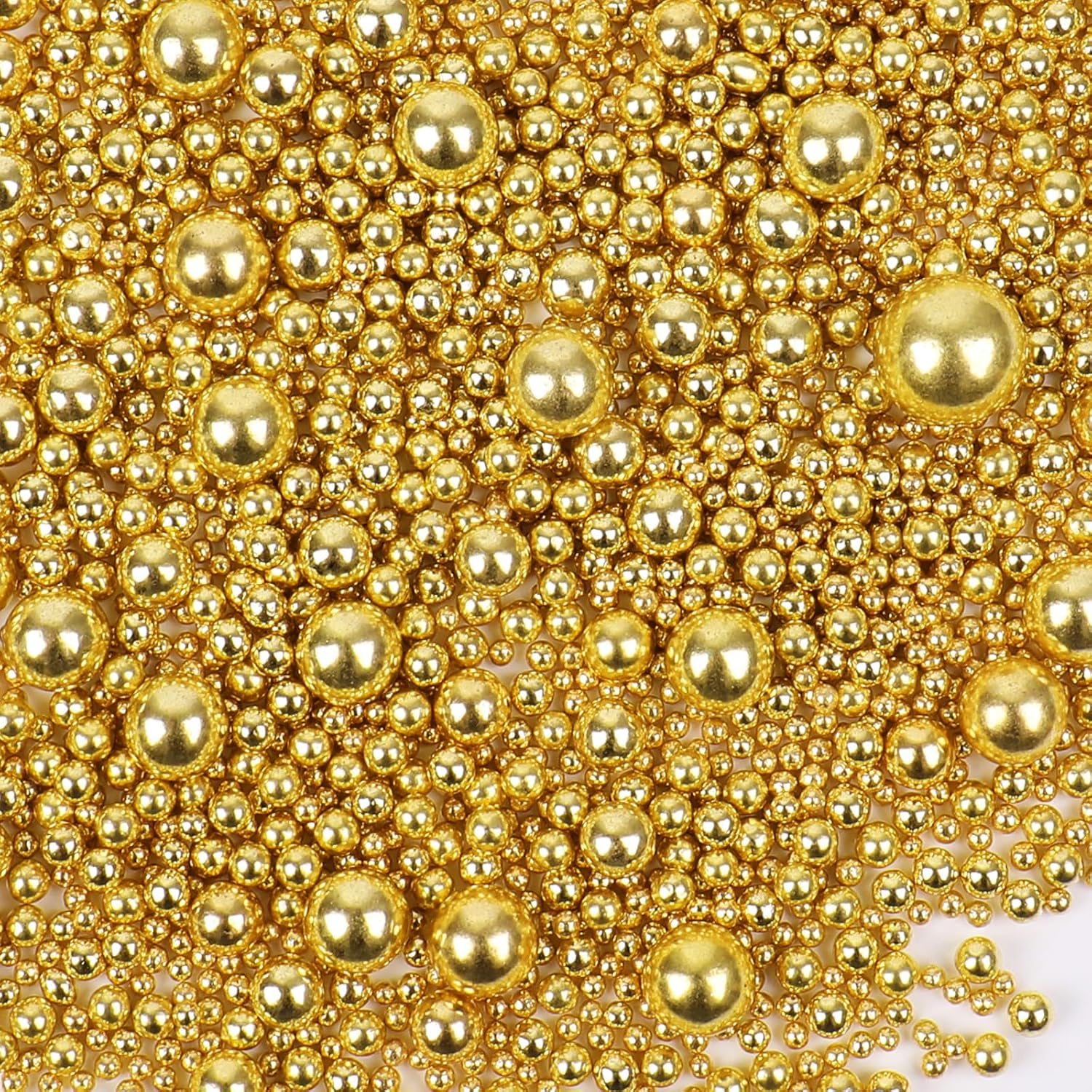 Edible Gold Pearl Sprinkles for Cake Decorating, 130g/4.6oz Candy Baking Decorations, Ice Cream Toppings and Cookie Decorating, Wedding Party Supplies - Image 12