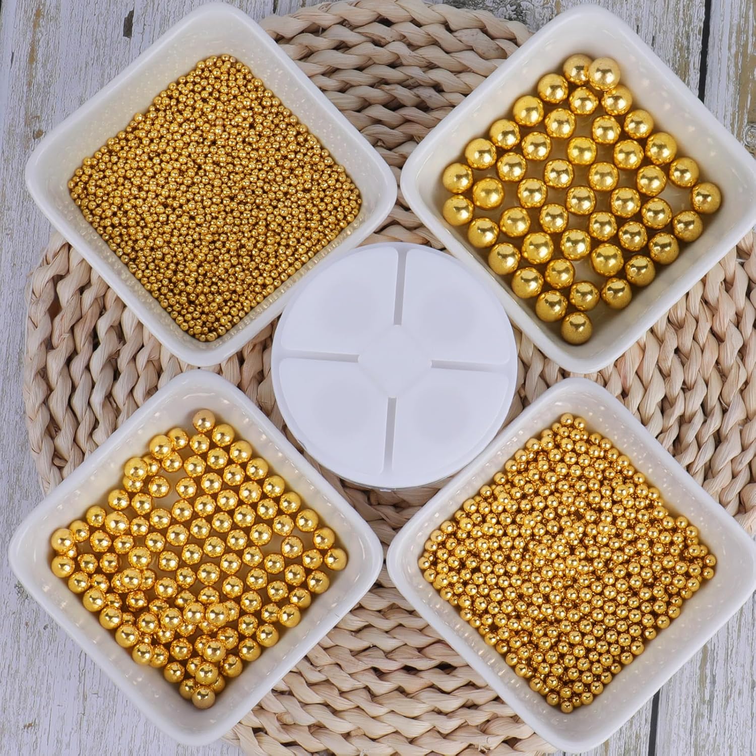 Sprinkles for Cake Decorating, White Pearl Sprinkles 4 Sizes Mix for Cake Cupcake Cookie Baking Donuts Ice Cream Toppings - Image 9