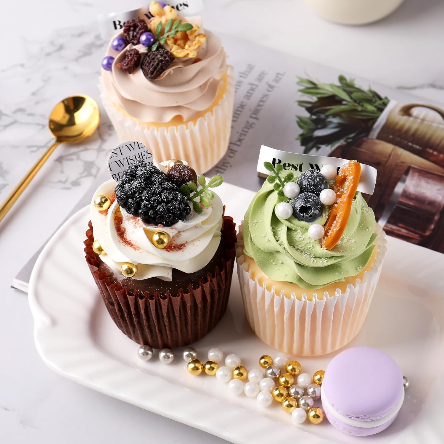 Sprinkles for Cake Decorating, White Pearl Sprinkles 4 Sizes Mix for Cake Cupcake Cookie Baking Donuts Ice Cream Toppings - Image 12