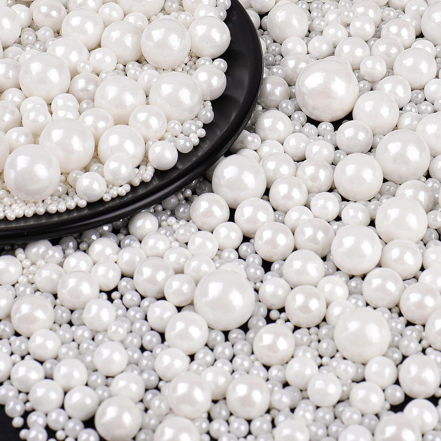 Edible Gold Pearl Sprinkles for Cake Decorating, 130g/4.6oz Candy Baking Decorations, Ice Cream Toppings and Cookie Decorating, Wedding Party Supplies - Image 3