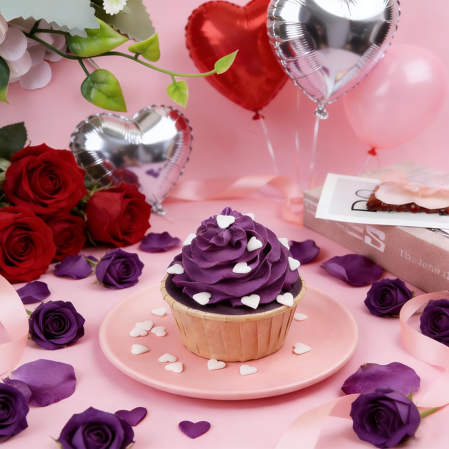 Valentines Sprinkles for Baking - White & Pink Pearls Sprinkles with Jimmies for Cookies, Cakes, Cupcakes & Donuts, Valentines Day Decor| Mixed Size, 4.58oz (130g) - Image 15