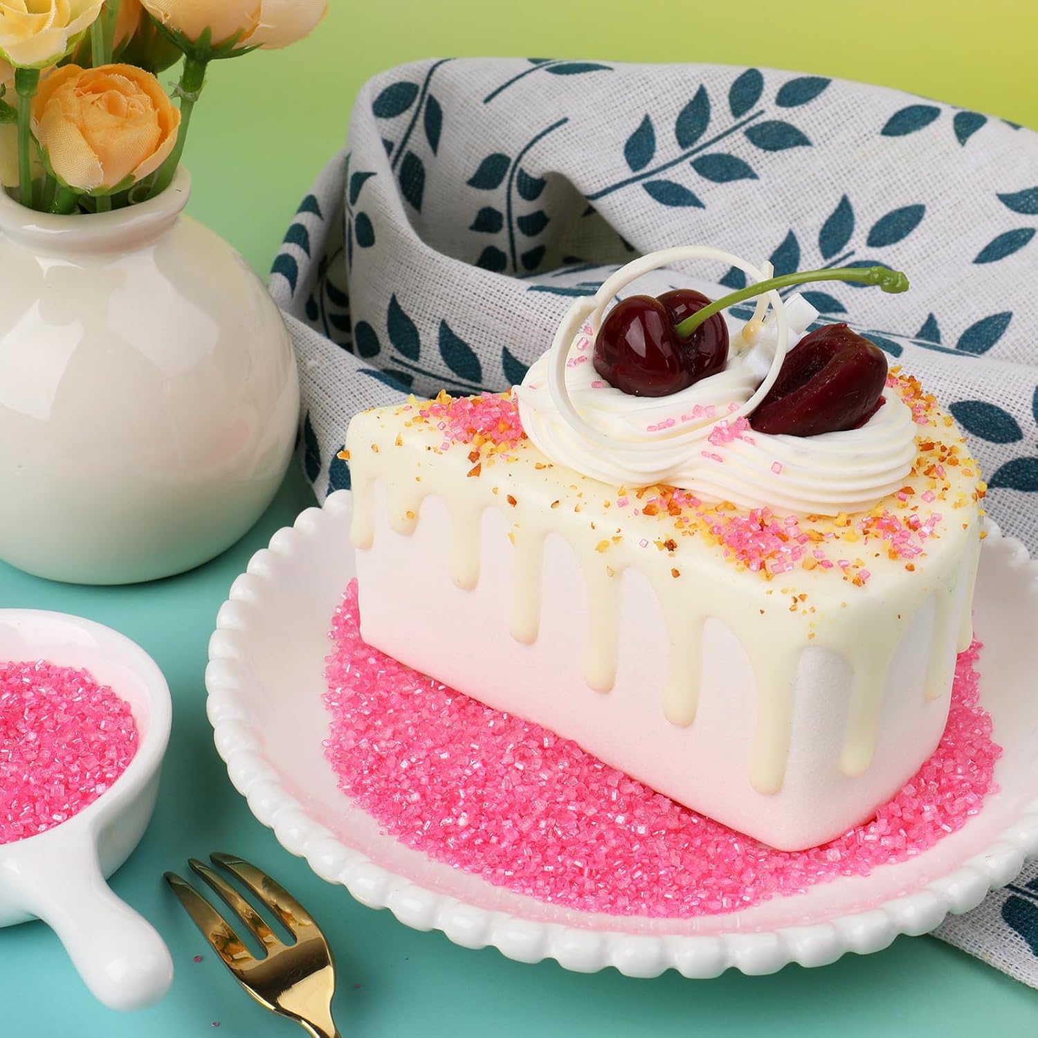 Sanding Sugar Crystals, 4.6 oz Edible Sparkling Sugar for Baking Topping, Cupcakes, Cookies, Ice Cream & Cake Decorating, Wedding Shower Party Christmas Valentines Supplies - Image 11