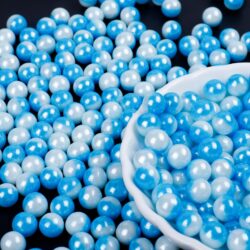 blue white pearl sprinkles gradient edible pearls cake decorating glossy sugar pearls
