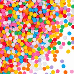 rainbow confetti sprinkles colorful flat cake decorating cupcake toppings birthday dessert