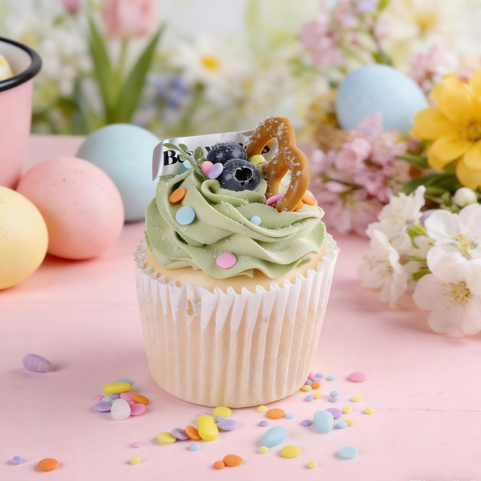 Easter Sprinkles for Cake Decorating – 6.53oz Pastel Bunny Flower Egg Mix Spring Edible Sugar Sprinkles for Cakes, Cookies & Cupcake Toppers - Image 2