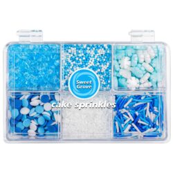 frozen winter sprinkles snowflake blue white cake decorating sugar mix