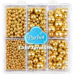 gold pearl sprinkles cake decorating multi size sugar pearls cupcake macaron dessert topping luxury baking