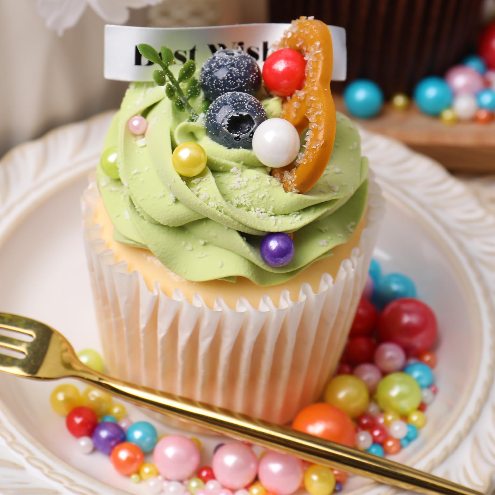 Rainbow Pearl Sprinkles Mix for Cake Decorating – Multicolor Sugar Pearls for Cakes, Cupcakes & Dessert Toppings - Image 2