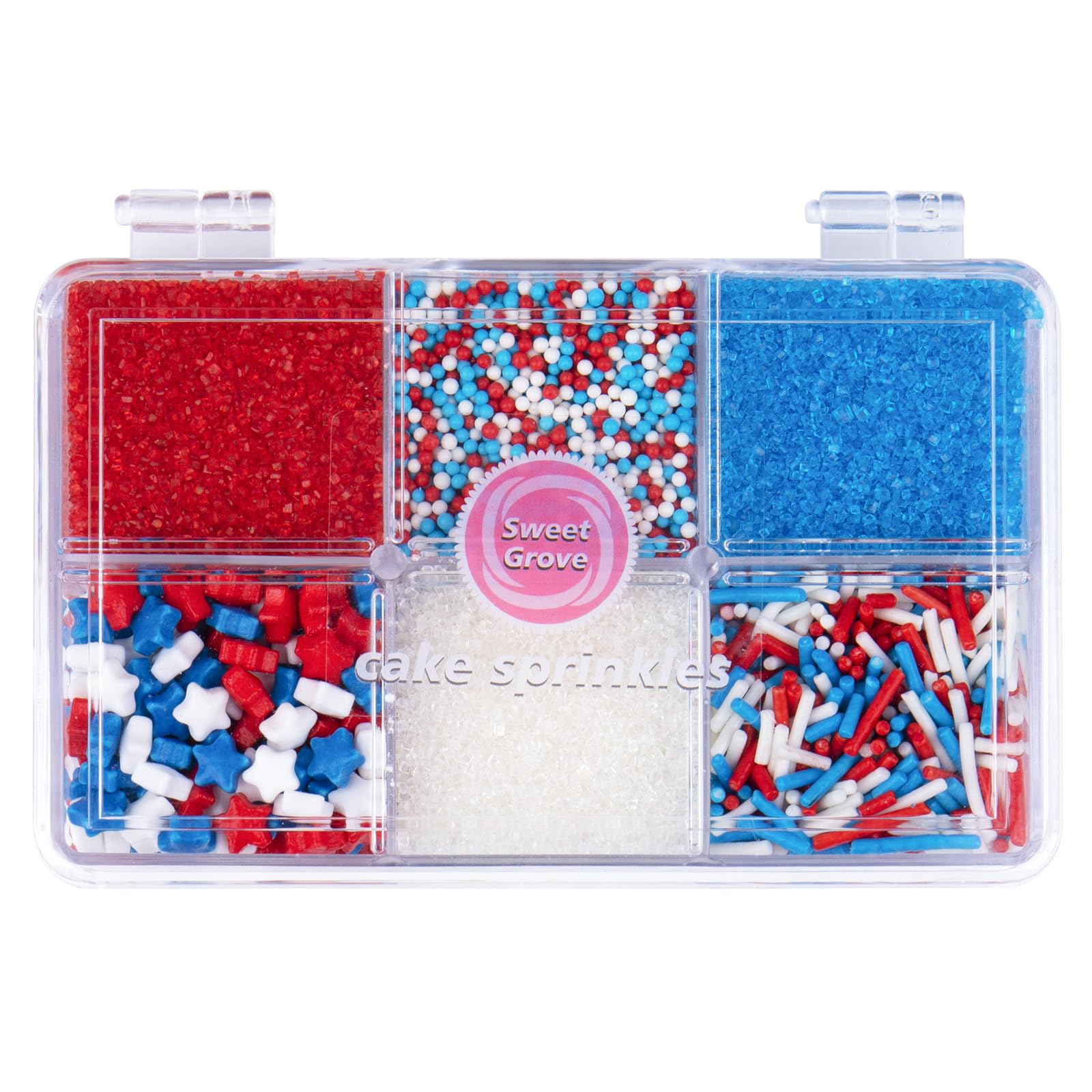 red white and blue sprinkles for cake decorating patriotic stars jimmies nonpareils 4th of july dessert topping