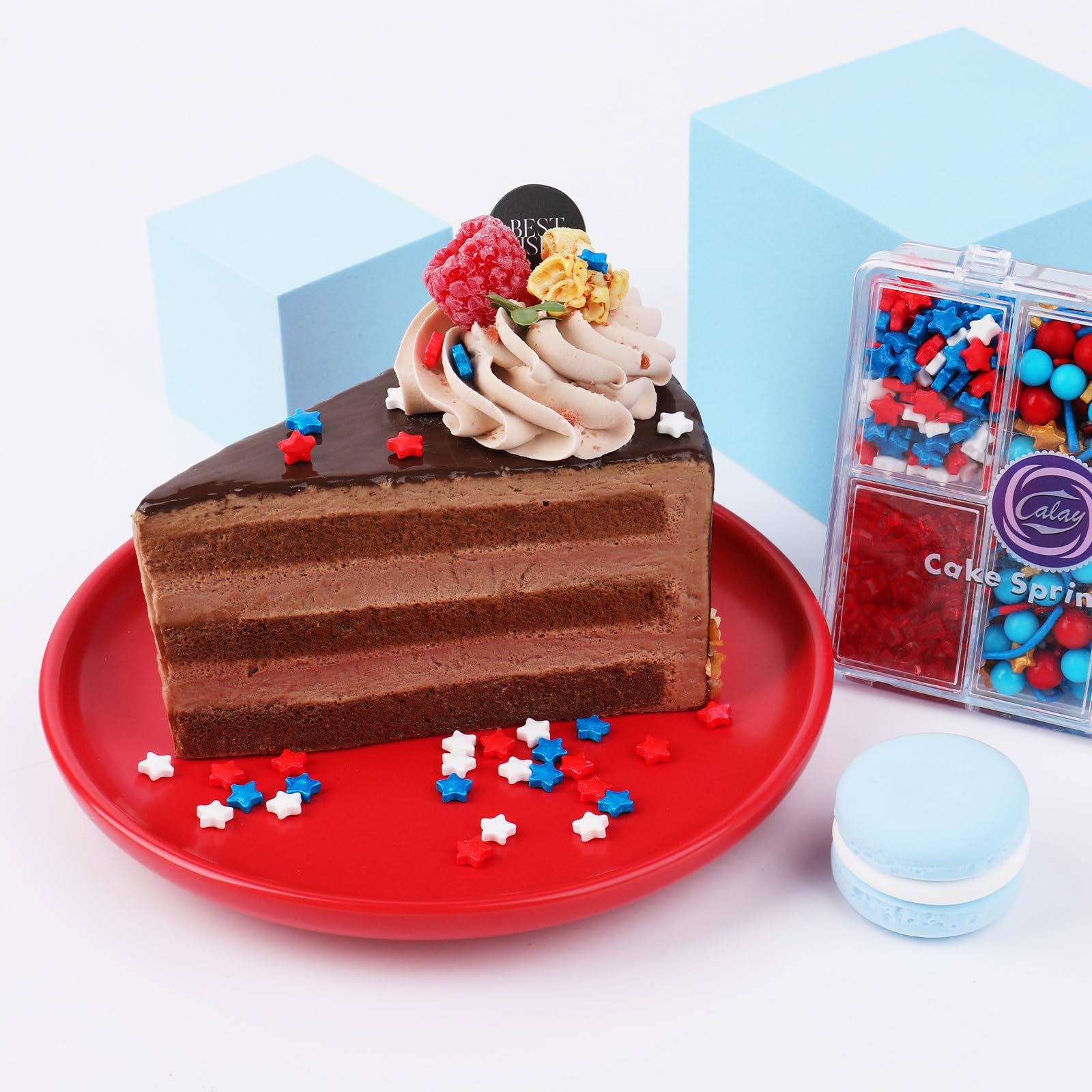 Red White and Blue Sprinkles for Cake Decorating – Patriotic 4th of July Sprinkles Mix with Stars, Pearls, Jimmies & Sanding Sugar for Cakes, Cupcakes & Cookies - Image 2