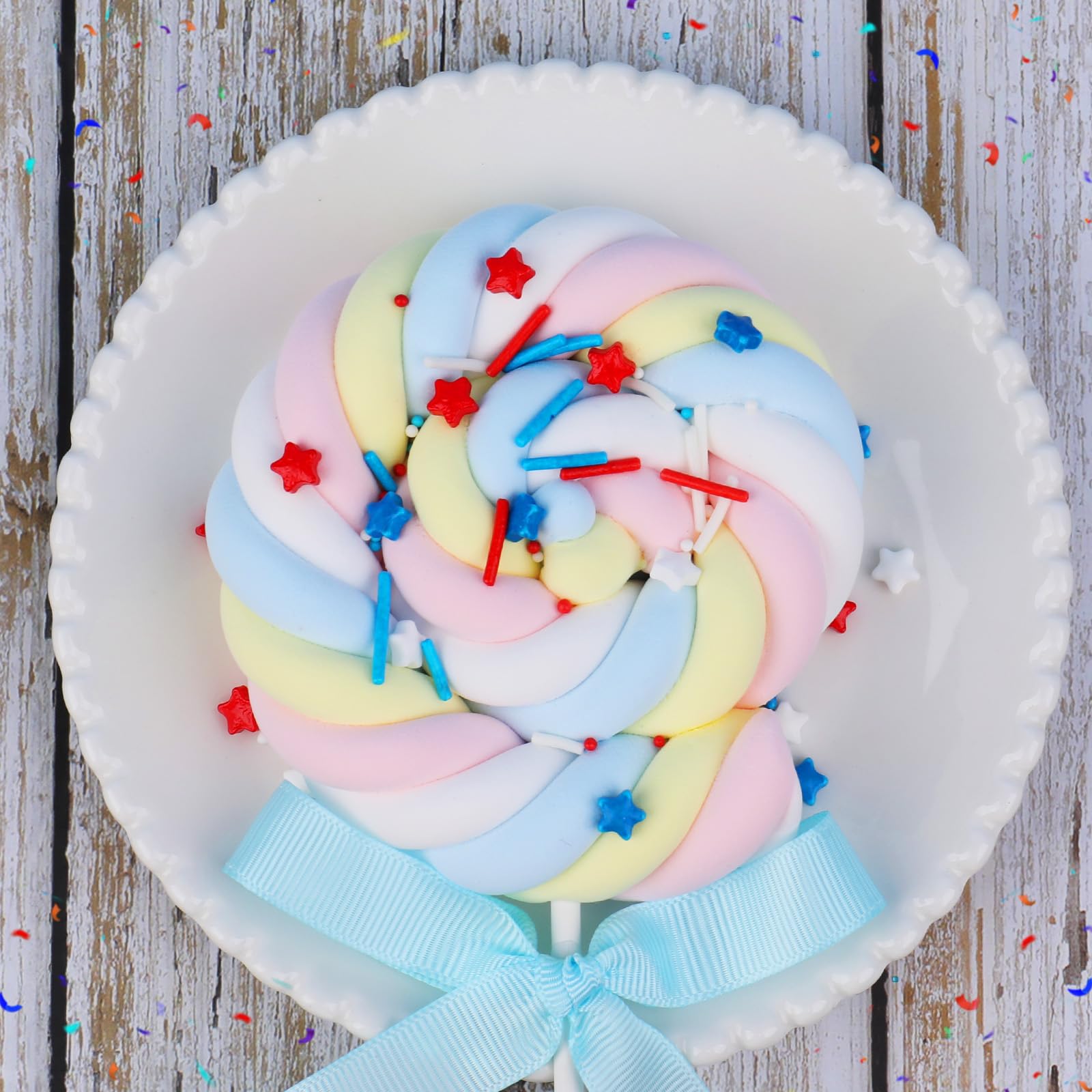 Red White and Blue Sprinkles for Cake Decorating – Patriotic 4th of July Sprinkles Mix with Stars, Jimmies, Nonpareils & Sanding Sugar for Cakes, Cupcakes & Cookies - Image 3