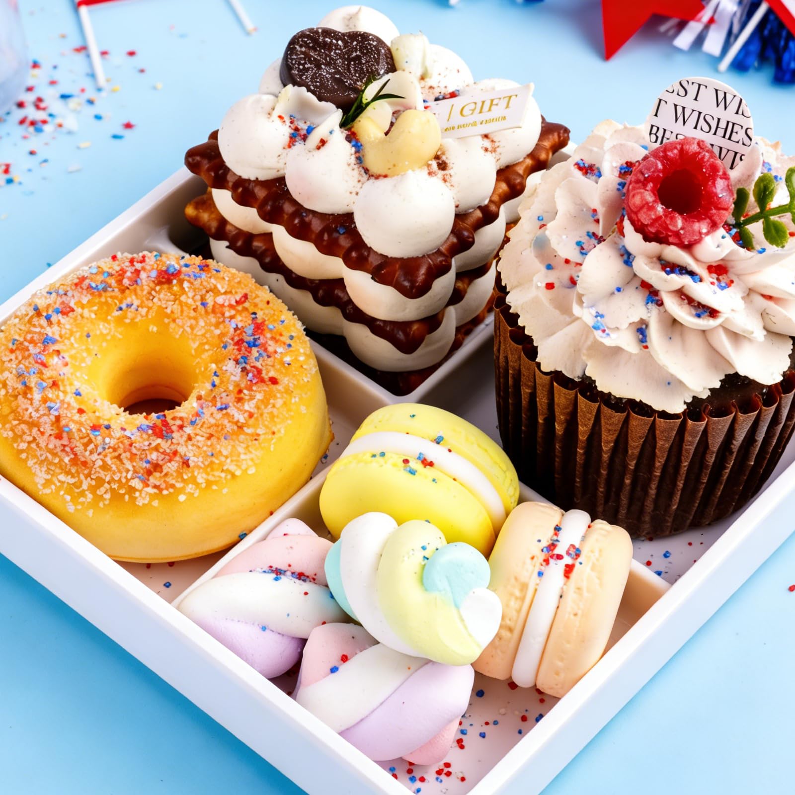 4th of July Sanding Sugar Sprinkles – Red White and Blue Sparkling Sugar Crystals for Cake Decorating, Cupcakes, Cookies & Patriotic Dessert Toppings - Image 4