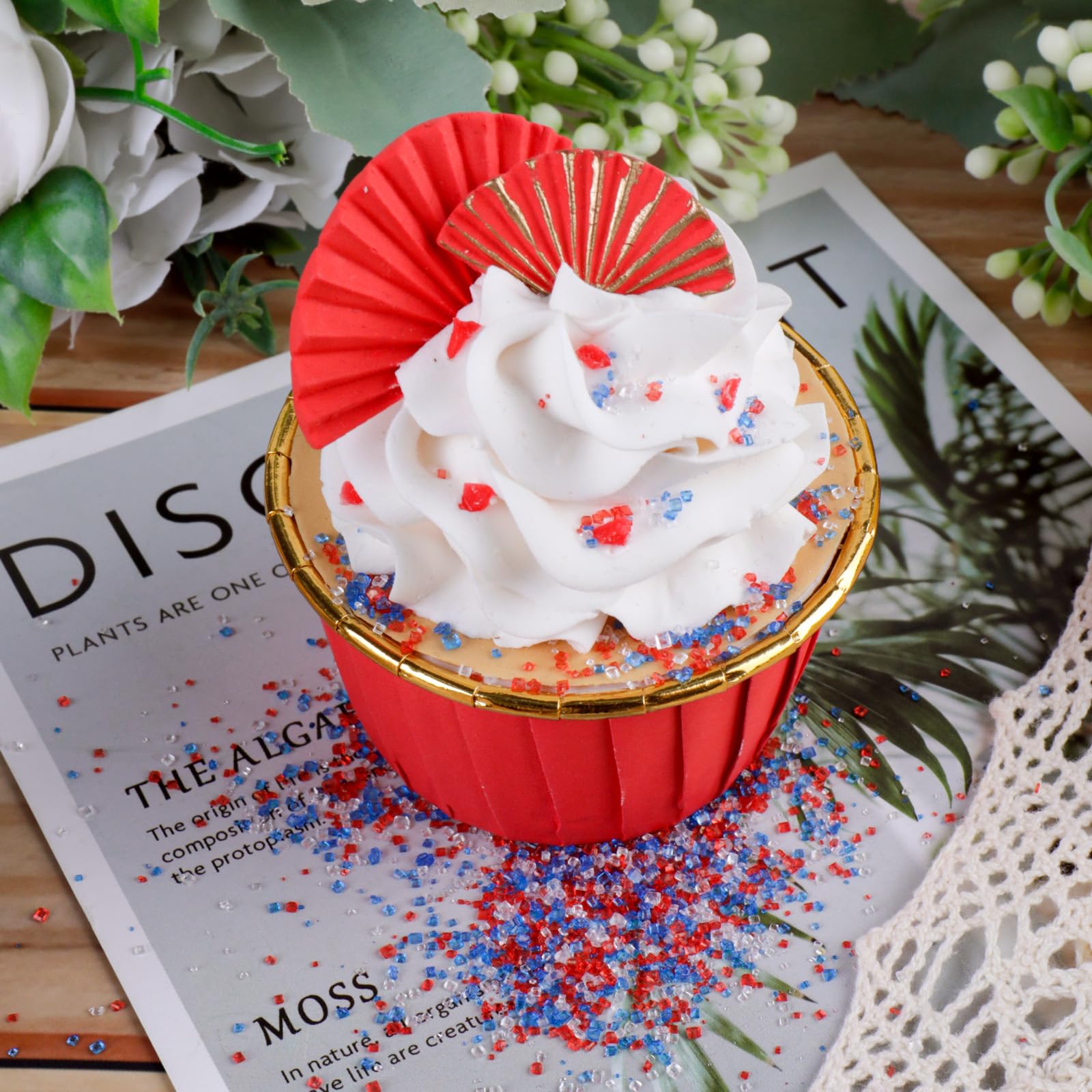 4th of July Sanding Sugar Sprinkles – Red White and Blue Sparkling Sugar Crystals for Cake Decorating, Cupcakes, Cookies & Patriotic Dessert Toppings - Image 5