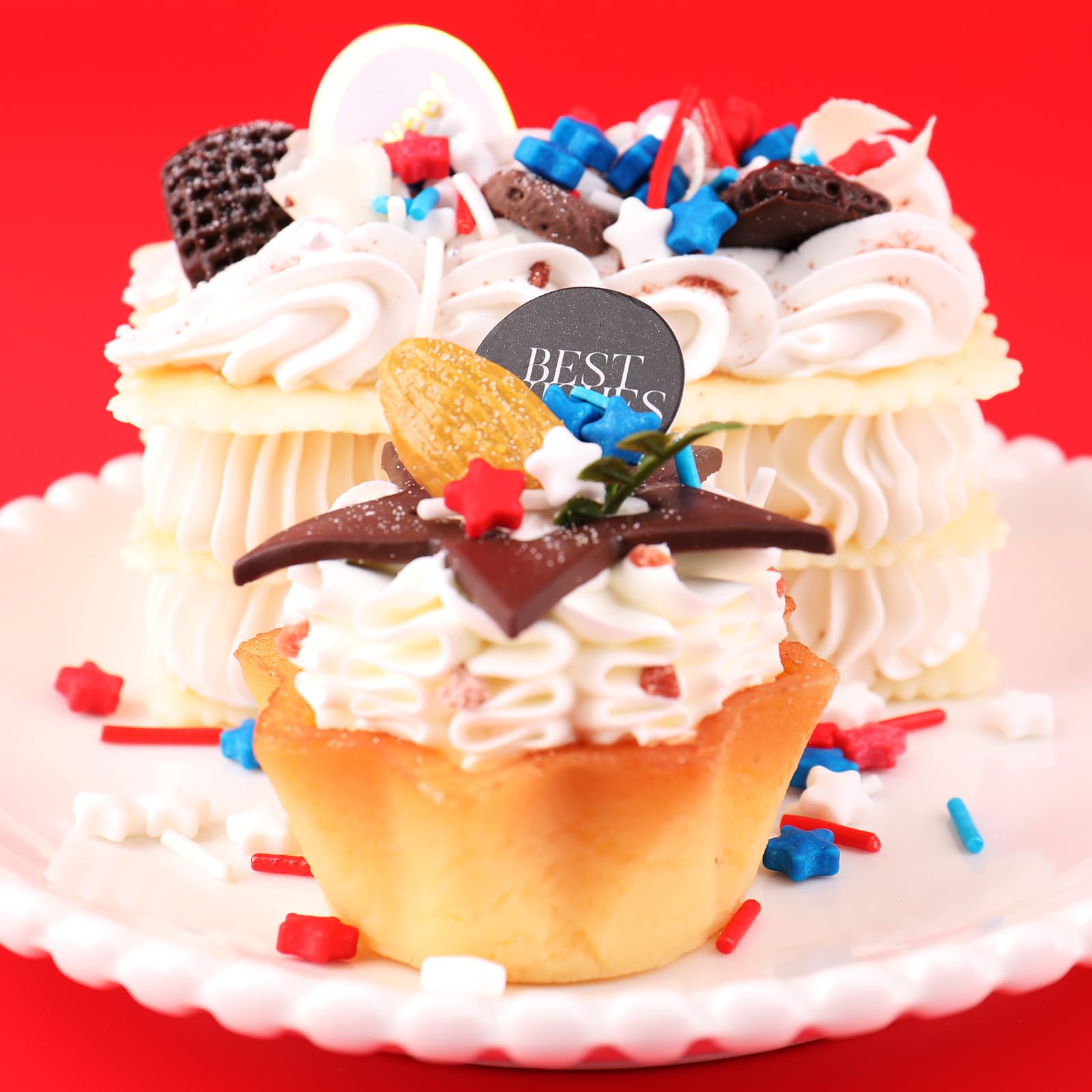 Red White and Blue Sprinkles for Cake Decorating – Patriotic Edible Sprinkle Mix for 4th of July Cakes, Cupcakes, Cookies & Dessert Toppers - Image 5