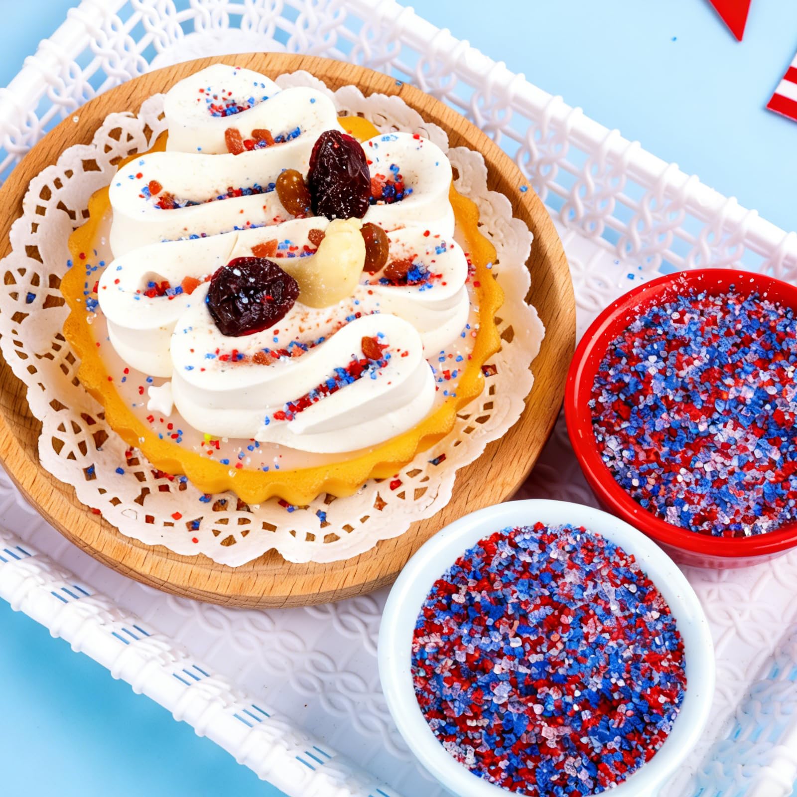 4th of July Sanding Sugar Sprinkles – Red White and Blue Sparkling Sugar Crystals for Cake Decorating, Cupcakes, Cookies & Patriotic Dessert Toppings - Image 7