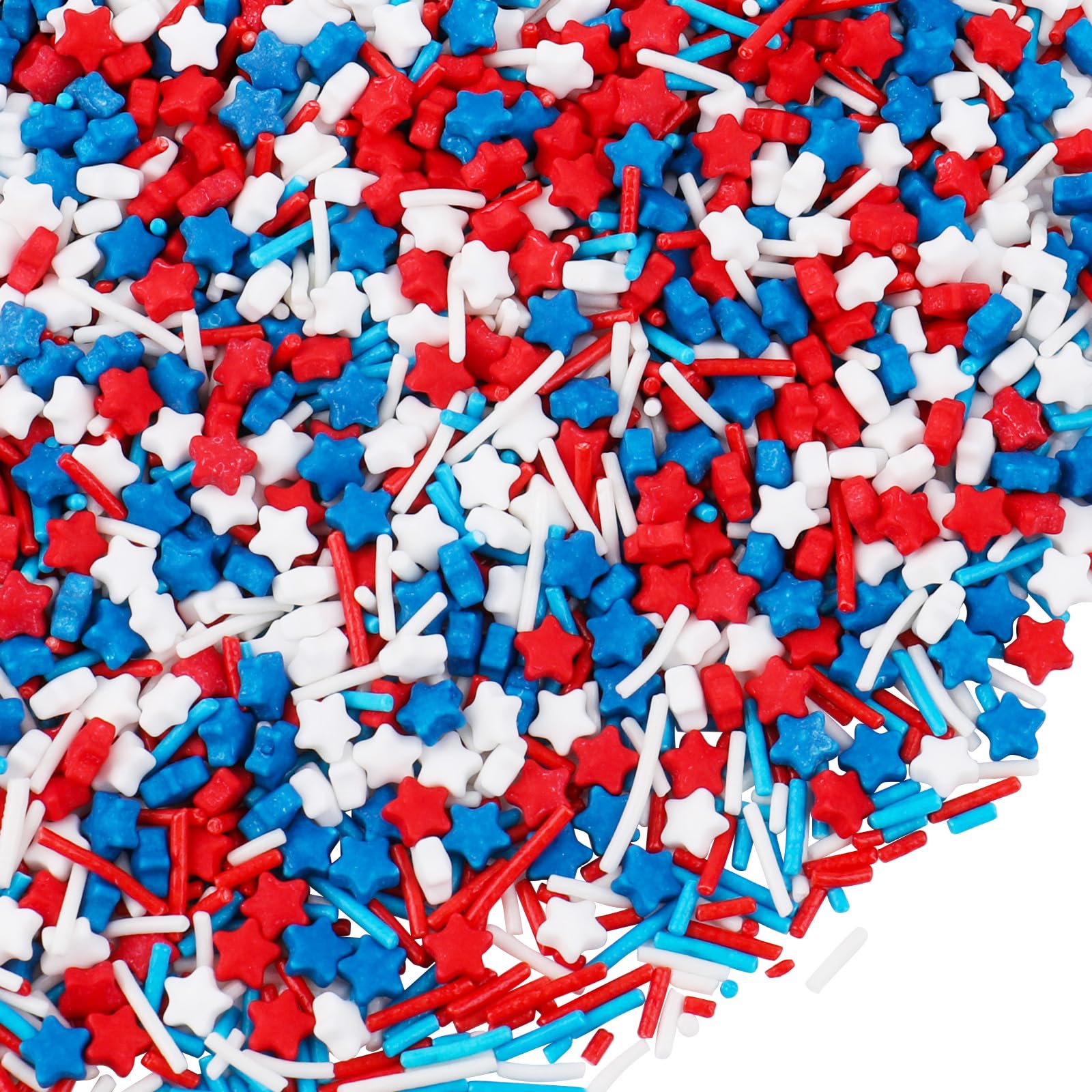 Red White and Blue Sprinkles for Cake Decorating – Patriotic Edible Sprinkle Mix for 4th of July Cakes, Cupcakes, Cookies & Dessert Toppers - Image 7