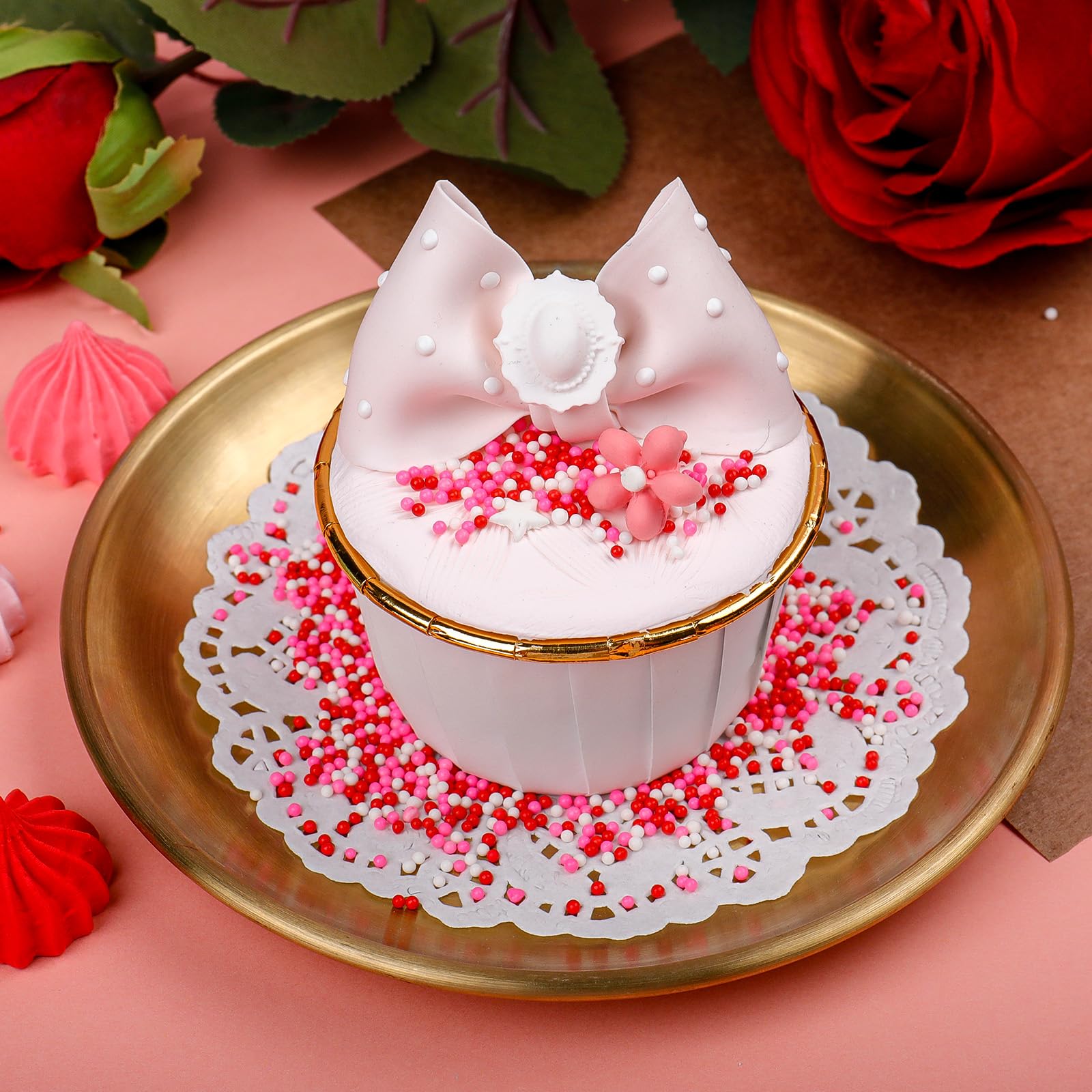 White Nonpareils Sprinkles for Cake Decorating – 2mm Edible Mini Sugar Pearls for Cakes, Cupcakes, Cookies & Dessert Toppings - Image 5