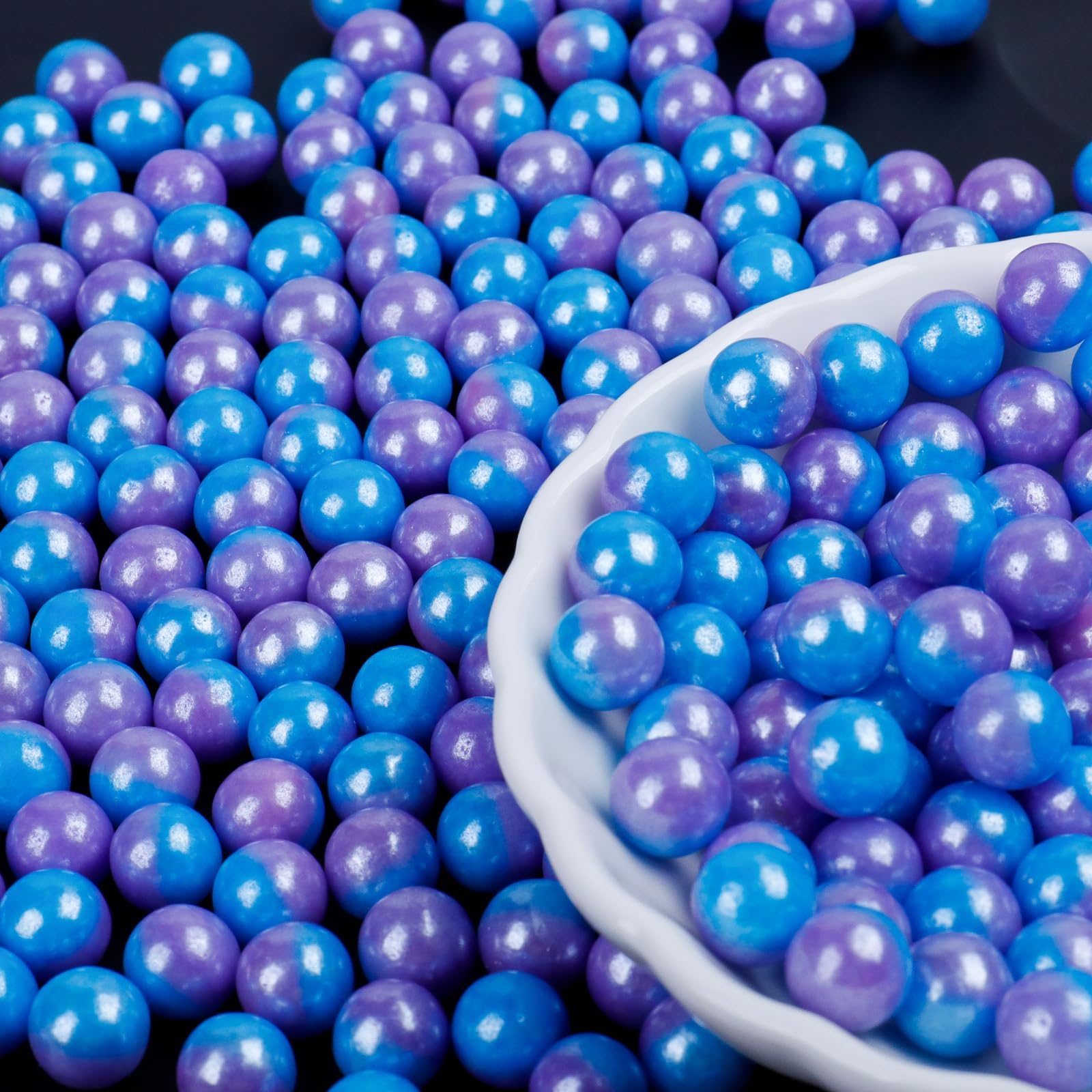 blue purple pearl sprinkles gradient edible pearls cake decorating glossy sugar pearls