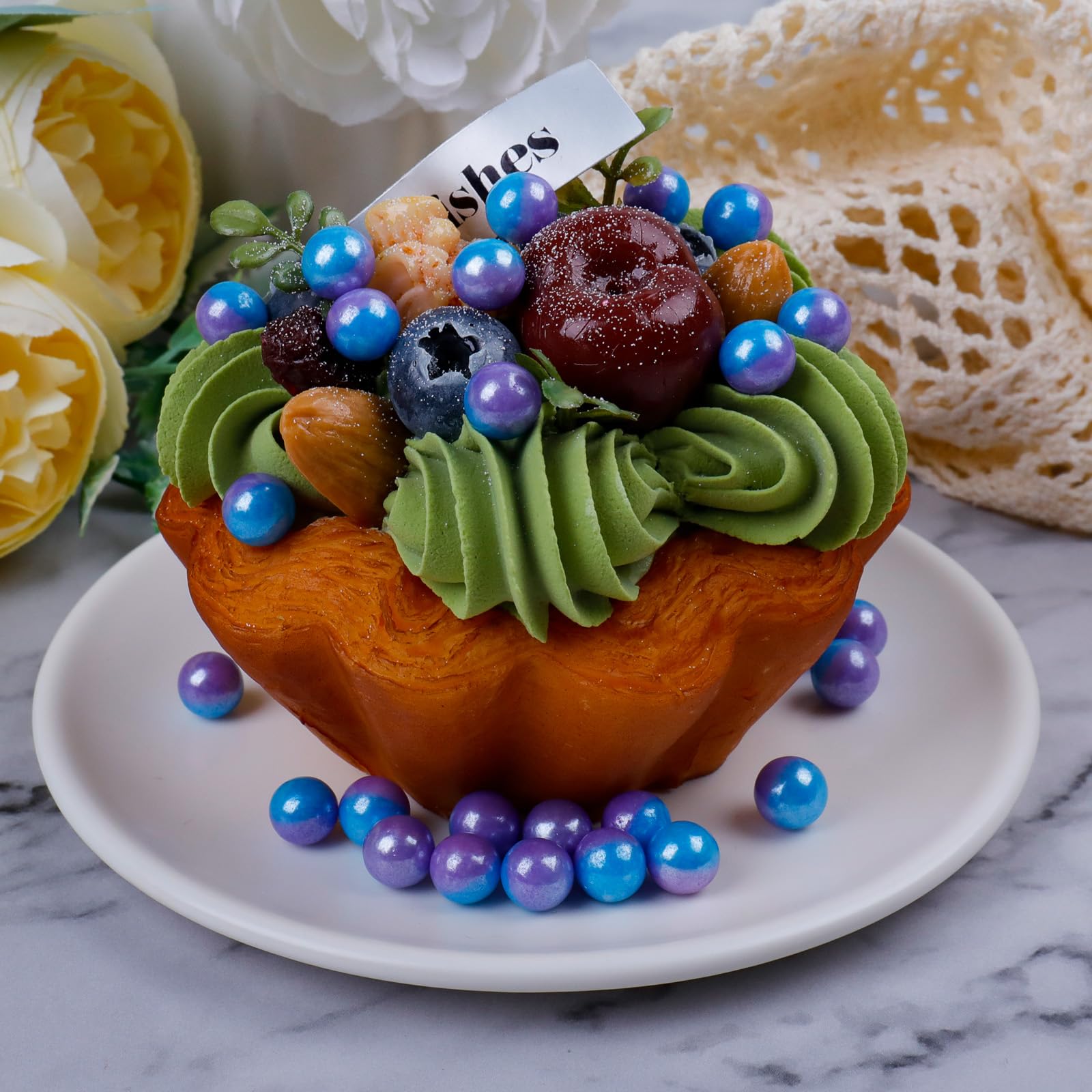 Blue & Purple Pearl Sprinkles for Cake Decorating – Gradient Edible Pearl Sugar for Cakes, Cupcakes & Desserts - Image 3