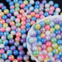 rainbow pearl sprinkles gradient edible pearls cake decorating cupcake toppings glossy sugar pearls