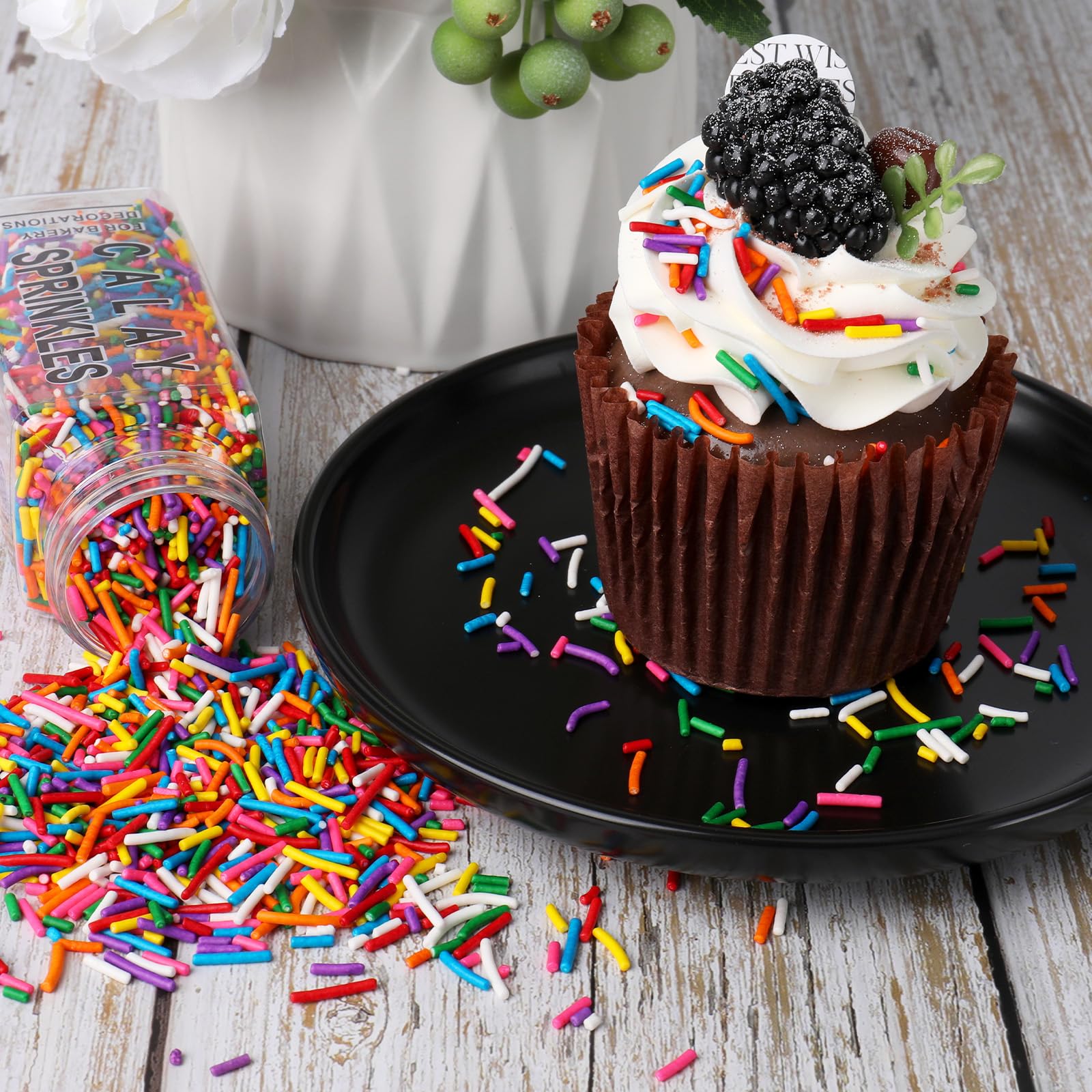 Rainbow Jimmies Sprinkles for Cake Decorating – Multi Color Edible Sprinkles for Cakes, Cupcakes & Desserts - Image 4