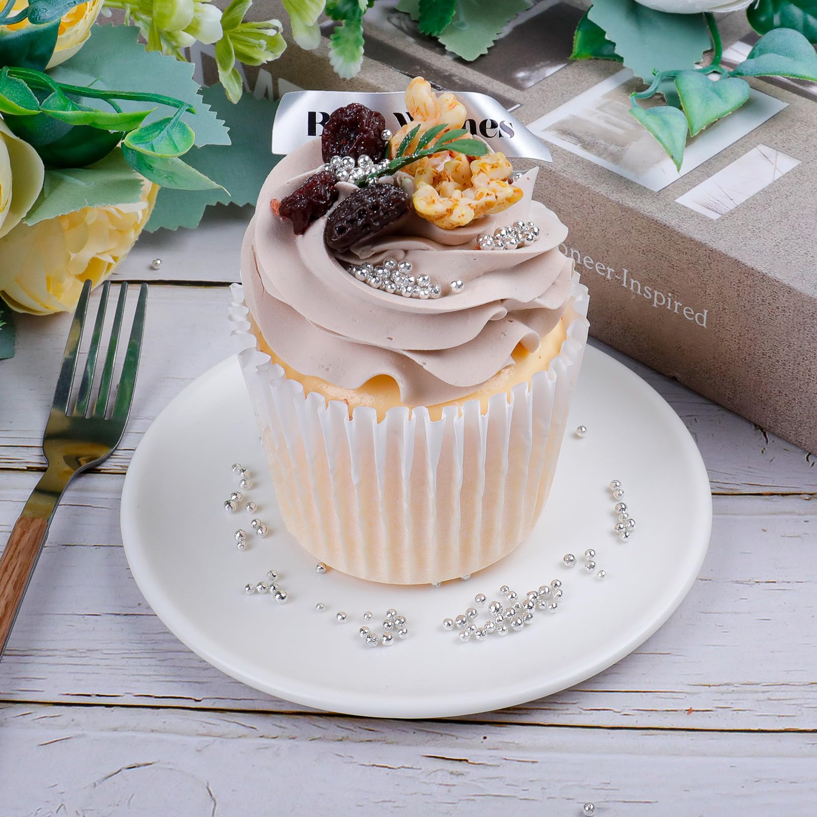 White Nonpareils Sprinkles for Cake Decorating – 2mm Edible Mini Sugar Pearls for Cakes, Cupcakes, Cookies & Dessert Toppings - Image 7