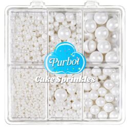 Edible Sugar Pearls for Cake Decorating – Multi-Size Colorful Sprinkles for Cupcakes, Cookies & Dessert Design