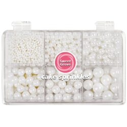 Pearl Sprinkles for Cake Decorating – Multi-Size Edible Sugar Pearls (Gold / White) for Wedding Cakes, Cupcakes & Desserts