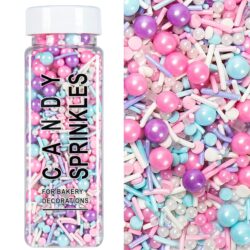pastel sprinkles for cake decorating pink purple blue white pearl confetti jimmies mix dessert topping